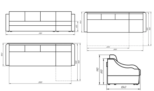 Угловой диван Лама-мебель Денвер 3 XL-T