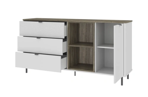 Тумба anrex SIMPLE 1D3S2N (Белый/Монте/Джелато)