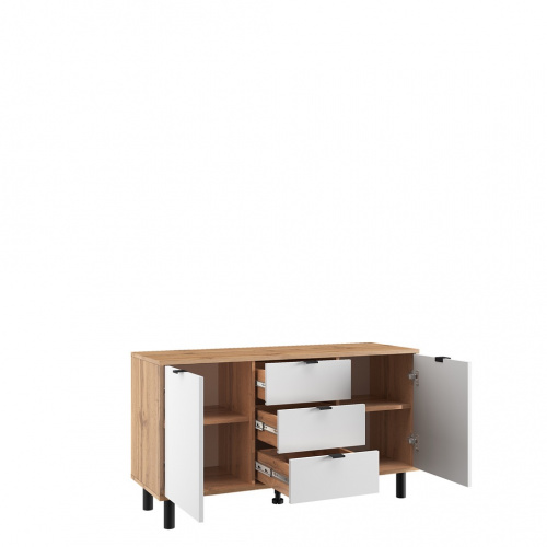 Тумба RTV ЭЛИГАРД MONE 2D3S (Дуб Вотан/Белый)