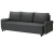 Диван-кровать TOIVO SKIFTEBO Dark grey