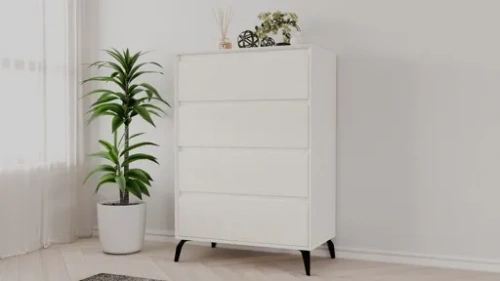 Комод РЭЙГРУПП Aleksa РГ-04-YYC (Ясень снежный/Ясень снежный/Черный)