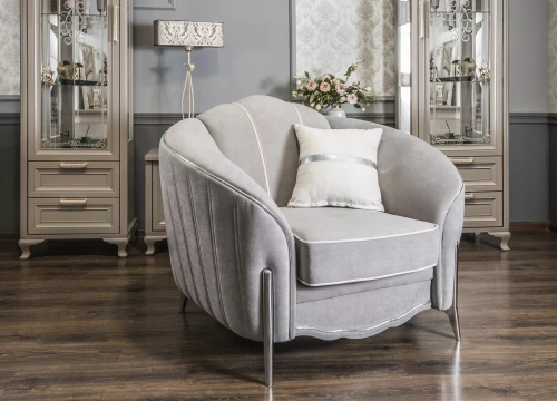 Кресло ЭРА Gravita Серый серебро