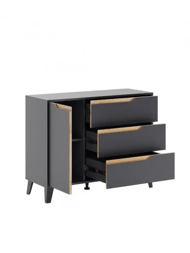 Тумба ЭлиГард Eyva 1D3S (Графит)