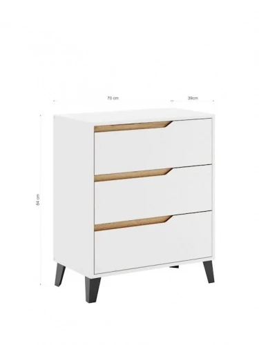 Комод ЭлиГард Eyva 3S (Белый)