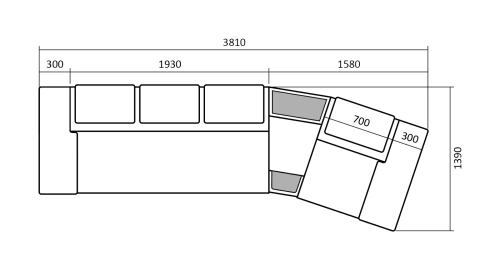 Модульный диван Петрамебель Айпетри Комфорт