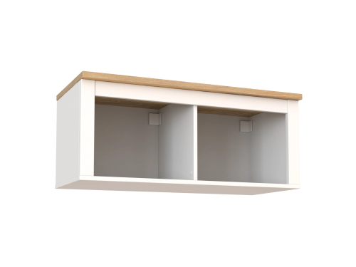 Полка навесная Новус Индустри САГА 2.08.17.140.14 (Белый/Ясень)