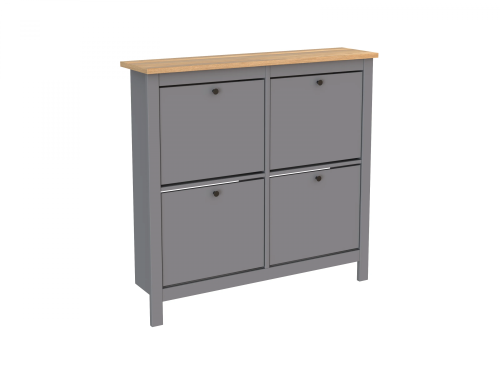 Тумба Новус Индустри для обуви  САГА 2.08.10.180.15 (Серый/Ясень)