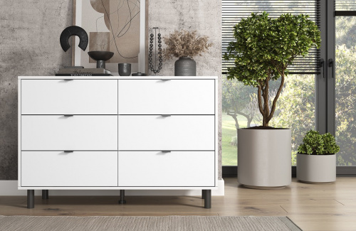Комод ЭЛИГАРД MONE 6S (Белый)