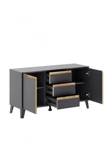 Тумба ЭлиГард Eyva RTV 2D3S (Графит)