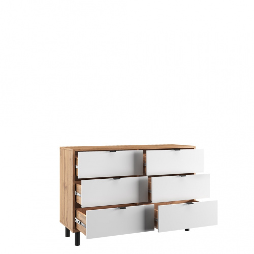 Комод ЭЛИГАРД MONE 6S (Дуб Вотан/Белый)