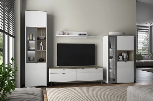 Тумба anrex SIMPLE RTV 2D2S (Белый/Монте/Джелато)