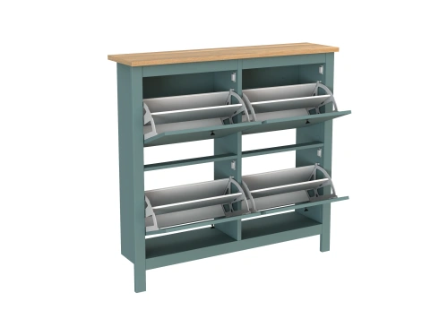 Тумба Новус Индустри для обуви  САГА 2.08.10.180.16 (Темно-бирюзовый/Ясень)