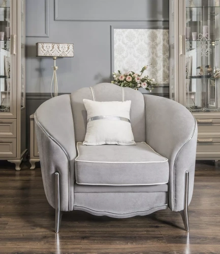 Кресло ЭРА Gravita Серый серебро