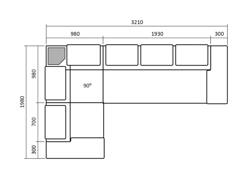 Модульный диван Петрамебель Айпетри Комфорт