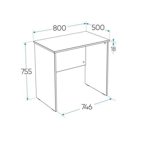 Стол письменный Новус Индустри Кастор 2.03.06.010.4 (Серый)