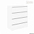 Комод Кортекс Мебель БАРИ 80-4ш (Белый/Белый/Белый)