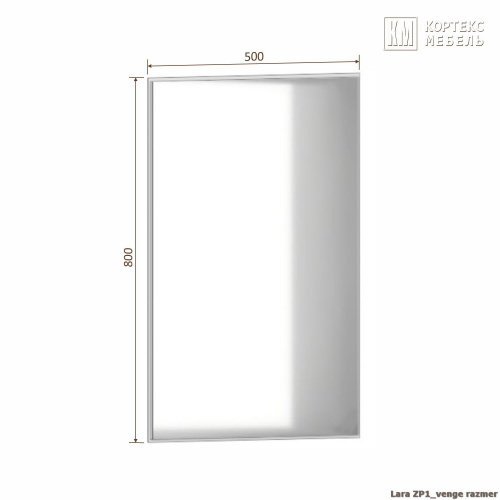 Зеркало в прихожую КортексМебель ЛАРА ЗП1 (Дуб сонома)