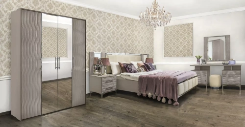 Шкаф ЭРА Gravita 4-дверный Серый камень глянец