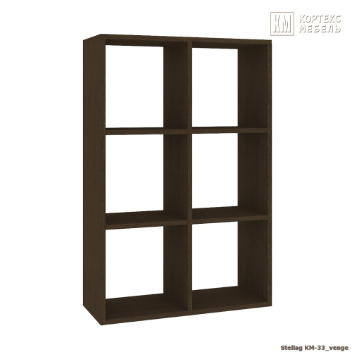 Стеллаж КортексМебель КМ 33 6-секций (Венге тёмный)