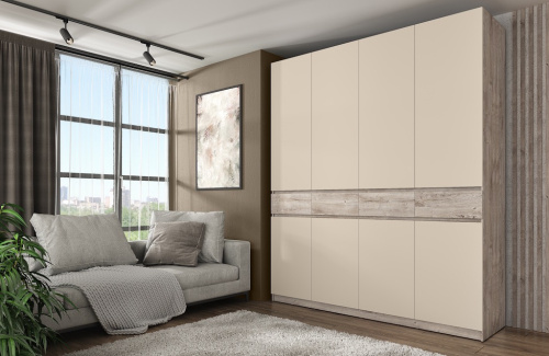 Шкаф Элигард 4 LOCARNO Дуб монтерей/Персидский жемчуг