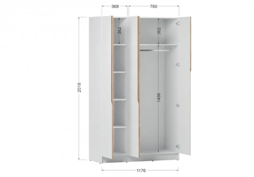 Шкаф Элигард AURA 3D (Дымчатый алмаз)