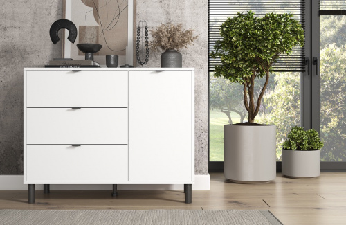 Тумба ЭЛИГАРД MONE 1D3S (Белый)