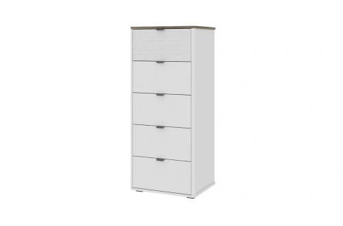 Комод anrex SIMPLE 5S (Белый/Орех монте/Эко джелато)