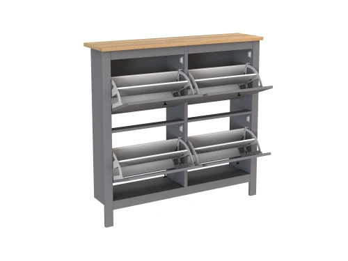 Тумба Новус Индустри для обуви  САГА 2.08.10.180.15 (Серый/Ясень)