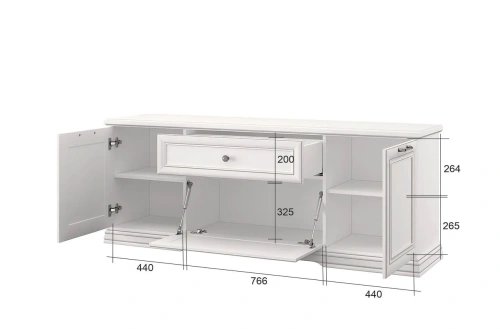 Тумба anrex SEVILLA RTV 3D1S (Белый)