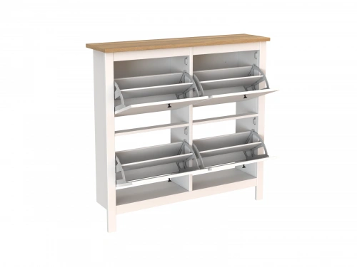 Тумба Новус Индустри для обуви  САГА 2.08.10.180.14 (Белый/Ясень)