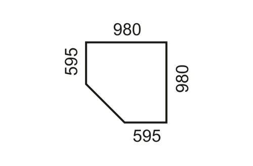 Шкаф угловой anrex OLIVIA с полками 97*97