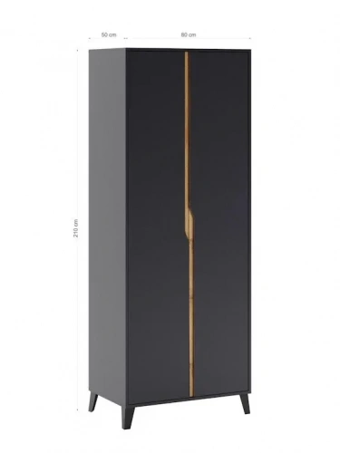 Шкаф ЭлиГард Eyva 2D (Графит)