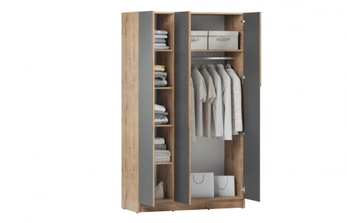 Шкаф Элигард AURA 3D (Дуб вотан/Графит)