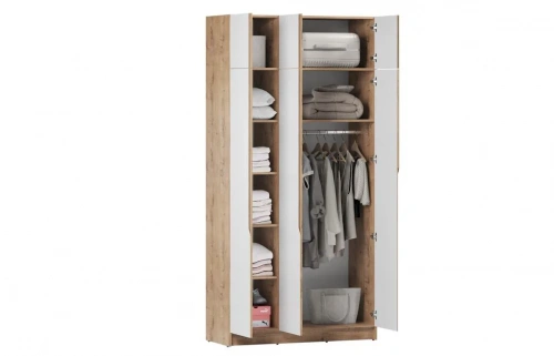 Шкаф Элигард AURA 3Da (Дуб вотан/Белый)