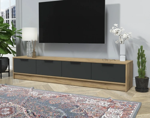 Тумба Интерлиния Концепт (ТВ) КТ-ТВ4-35 (Дуб золотой/Антрацит)