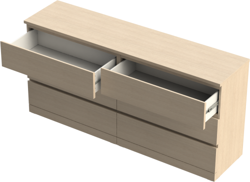 Комод Mebelain ВАРМА 6Д Беленый дуб