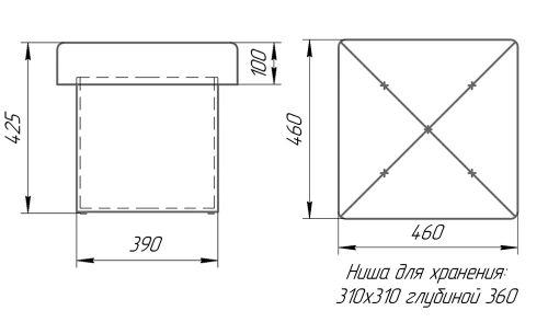 Банкетка Лама-мебель 1