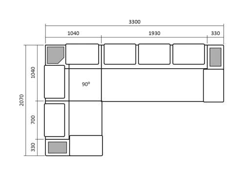 Модульный диван Петрамебель Айпетри Люкс