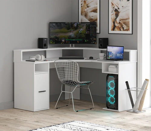 Стол компьютерный Интерлиния Skill-9 (Белый)