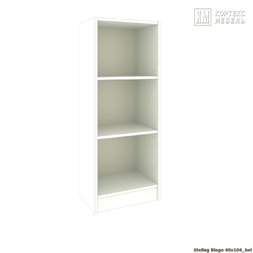 Стеллаж КортексМебель БИНГО 40х106 (Белый)