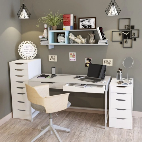 Стол письменный Mebelain ИНГАР Д 132 (Белый)