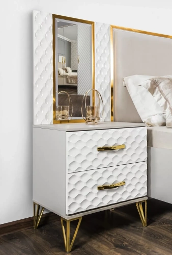 Тумба прикроватная ЭРА Lara Белый глянец