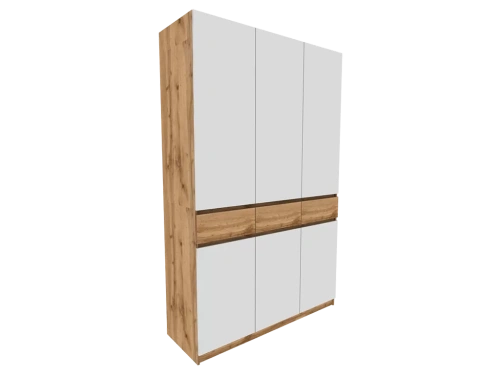 Шкаф Элигард 3 LOCARNO Дуб натуральный/Белый