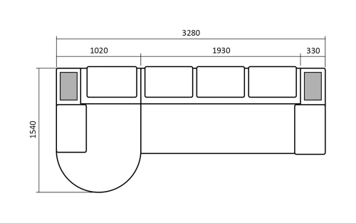 Модульный диван Петрамебель Айпетри Люкс
