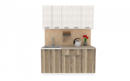 Кухня ЭлиГард LION 1,6 (1) (Сосна каньон/Дуб каньон/Малага)
