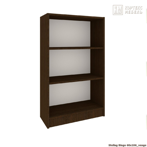Стеллаж КортексМебель БИНГО 60х106 (Венге тёмный)
