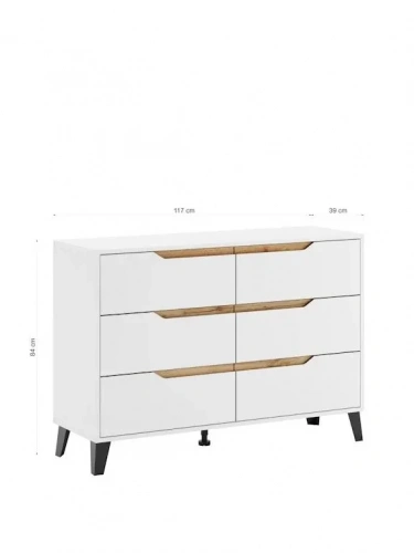 Комод ЭлиГард Eyva 6S (Белый)
