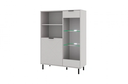 Шкаф с витриной Anrex Runa 1V1D2N (Персидский жемчуг/Амарок)