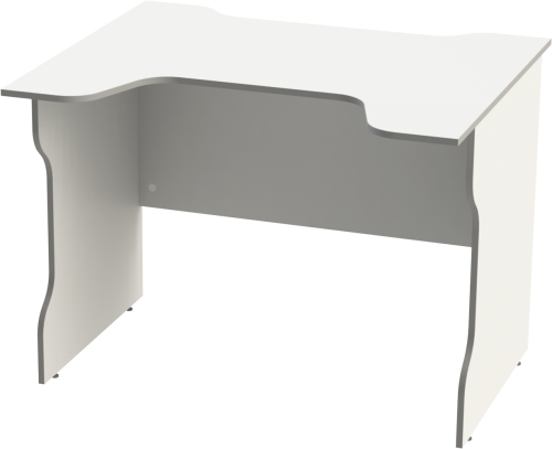 Стол компьютерный Mebelain ВАРДИГ К2 Белый/серебристый