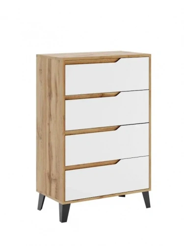 Комод ЭлиГард Eyva 4S (Дуб вотан/Белый)